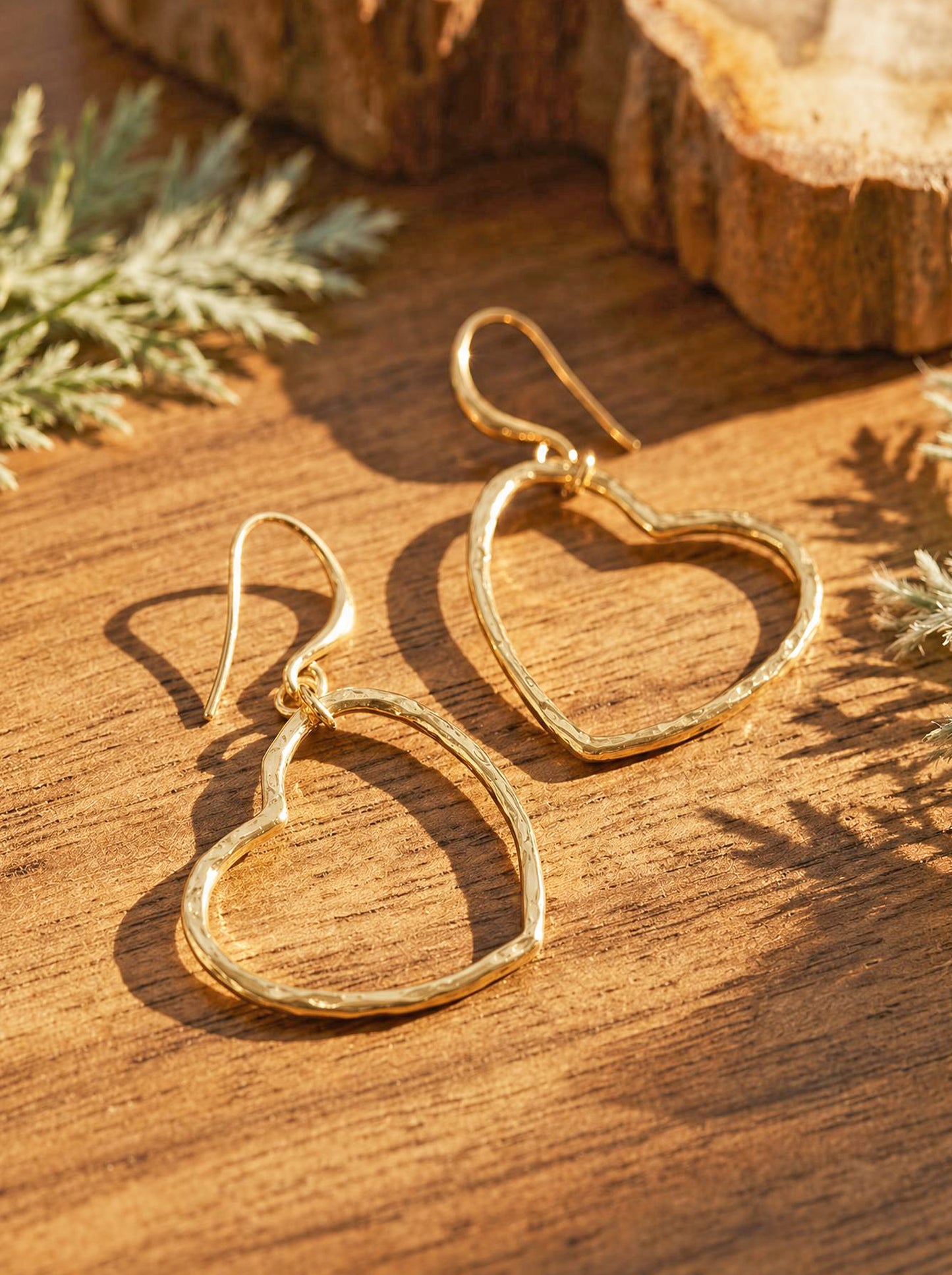 Open Heart Earrings [18ct Gold-Plated]