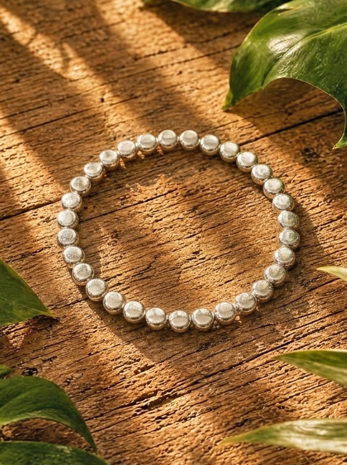 Shiny Disc Bracelet [Silver-Plated]