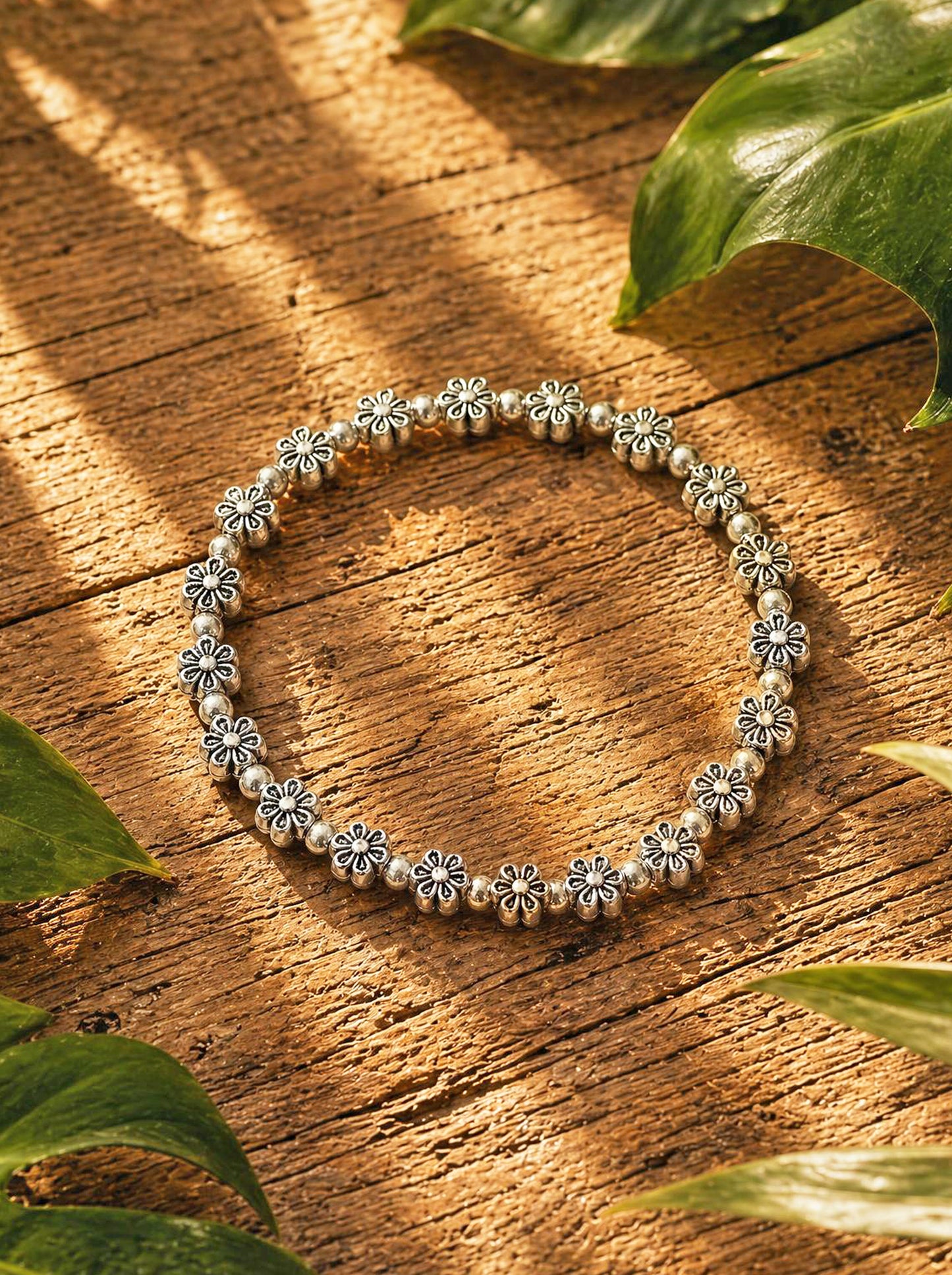Daisy Chain Bracelet [Silver-Plated]